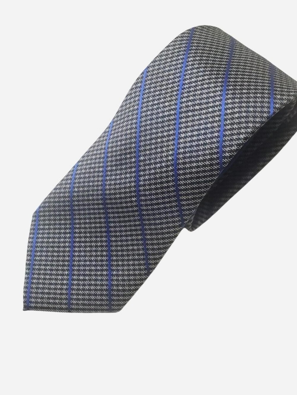 Saks Fifth Avenue Silk Tie Mens 57" Classic Designer One Size Striped Checked